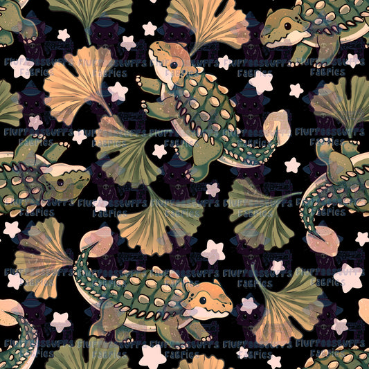 Ankylosaurus and Ginkgo