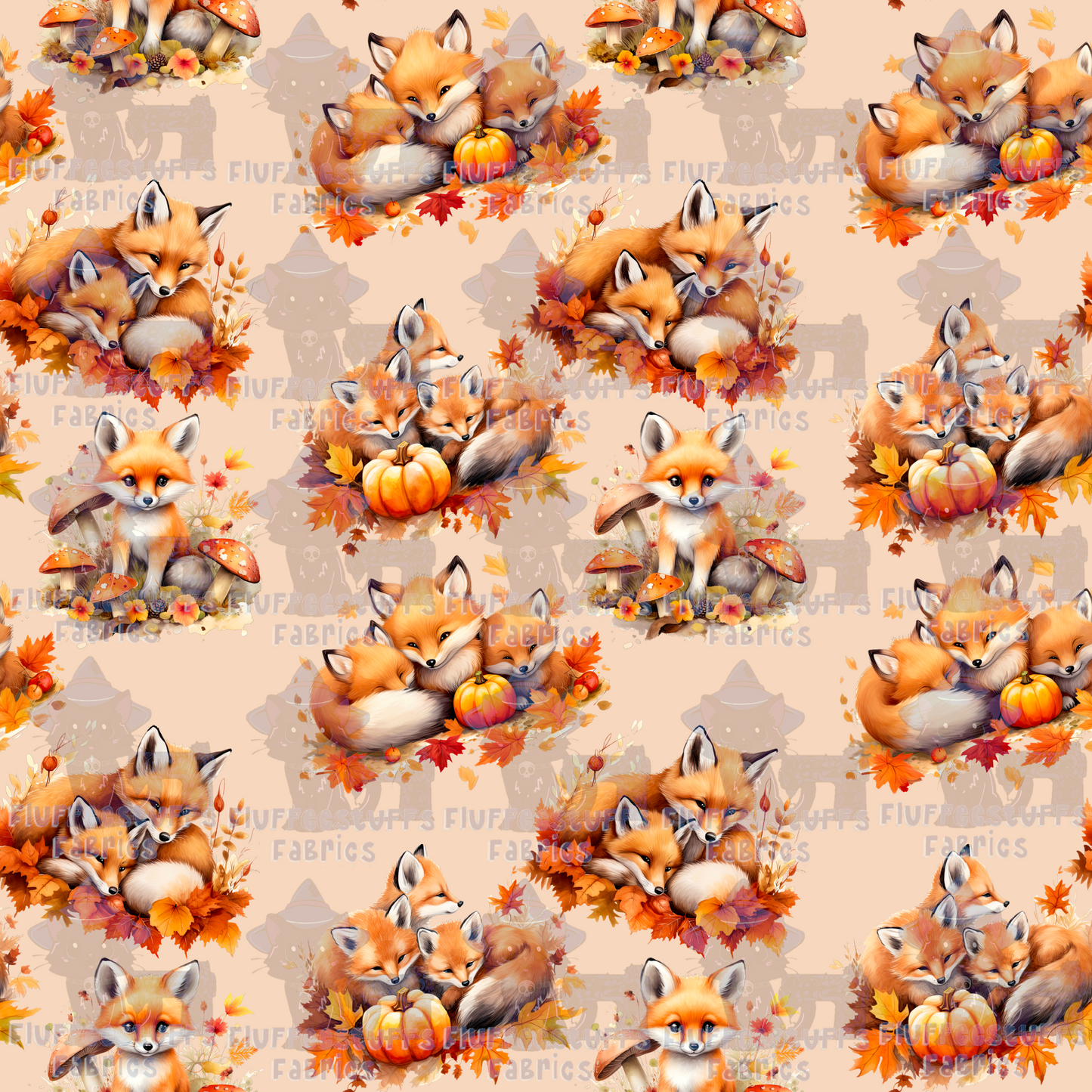 Autumnal Fox Family