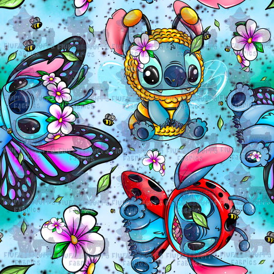 Blue Alien Butterfly Costumes