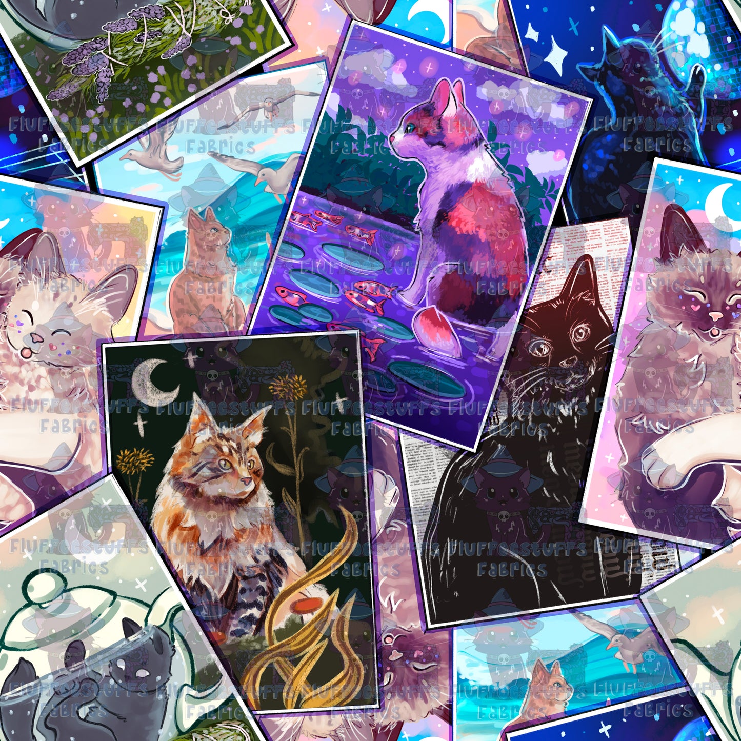 Cat Card Mashup Vivid