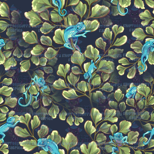 Citrus Critters Chameleon Floral