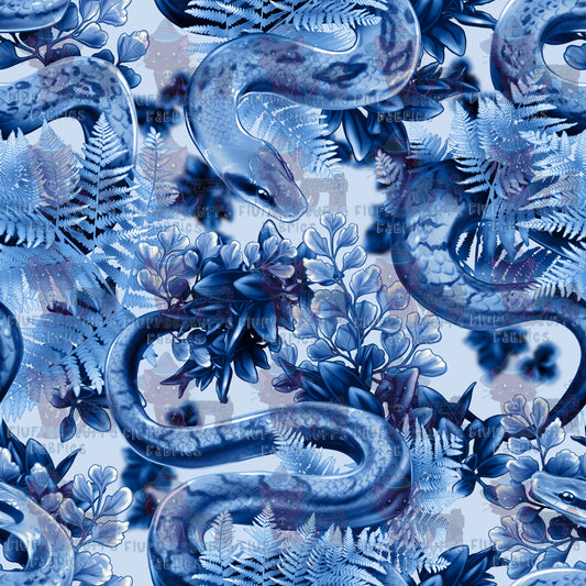 Citrus Critters Snake Blue Porcelain