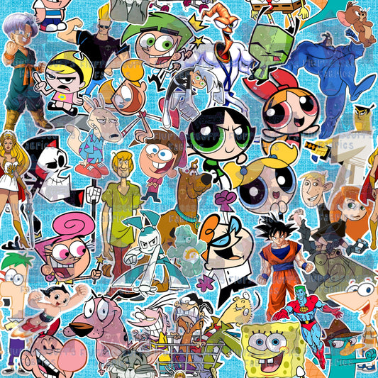 Classic Cartoon Sticker Stack