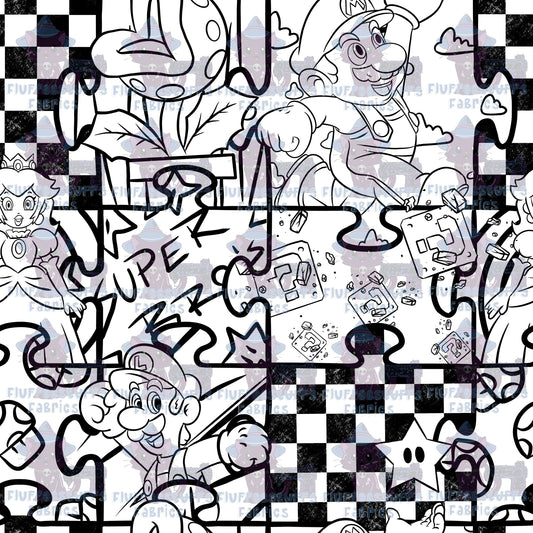 Color Me Plumber Brothers Puzzle Pieces
