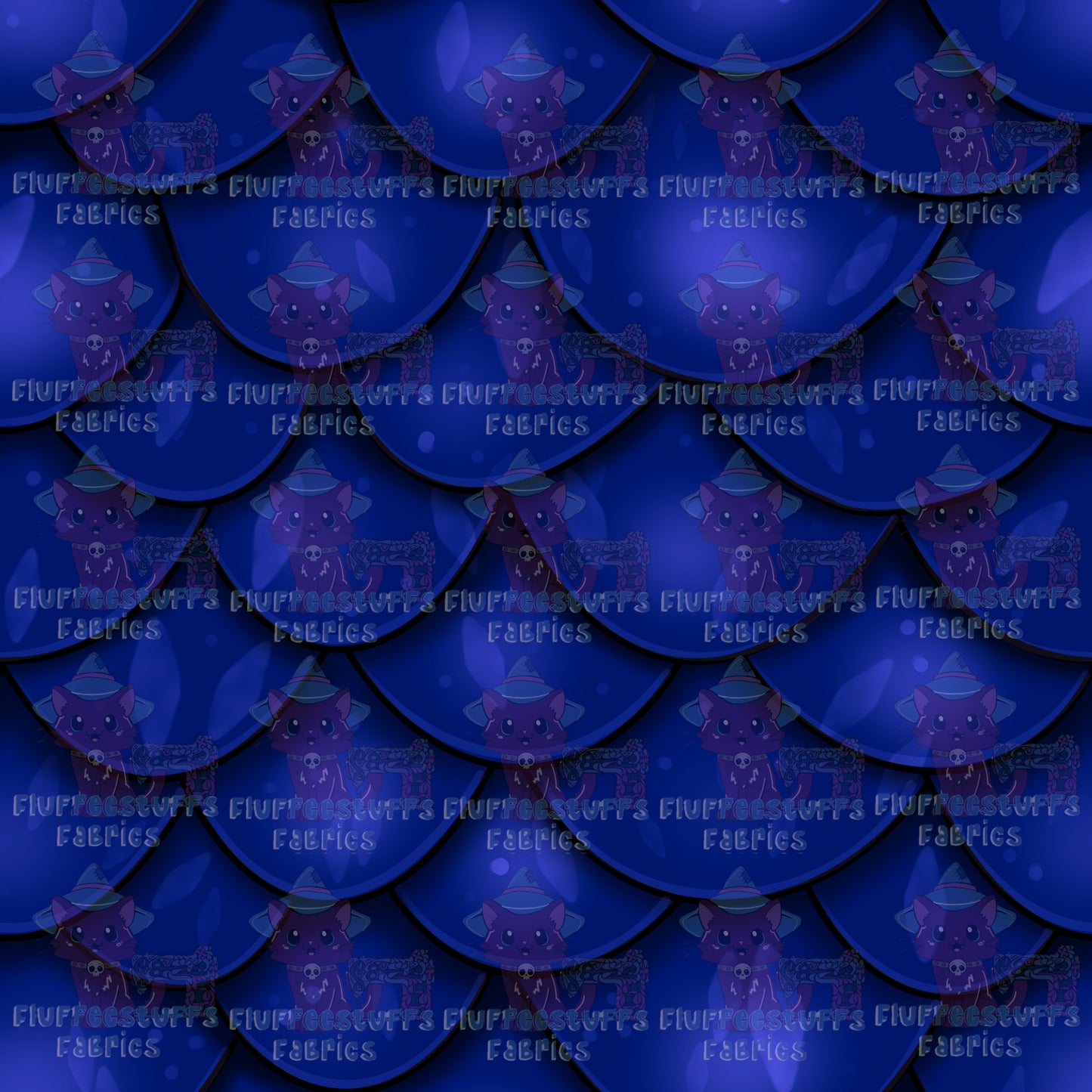 Dragon Scales Hex Blue