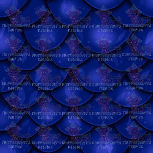 Dragon Scales Hex Blue