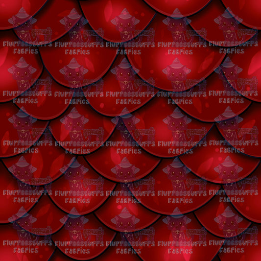 Dragon Scales Hex Red