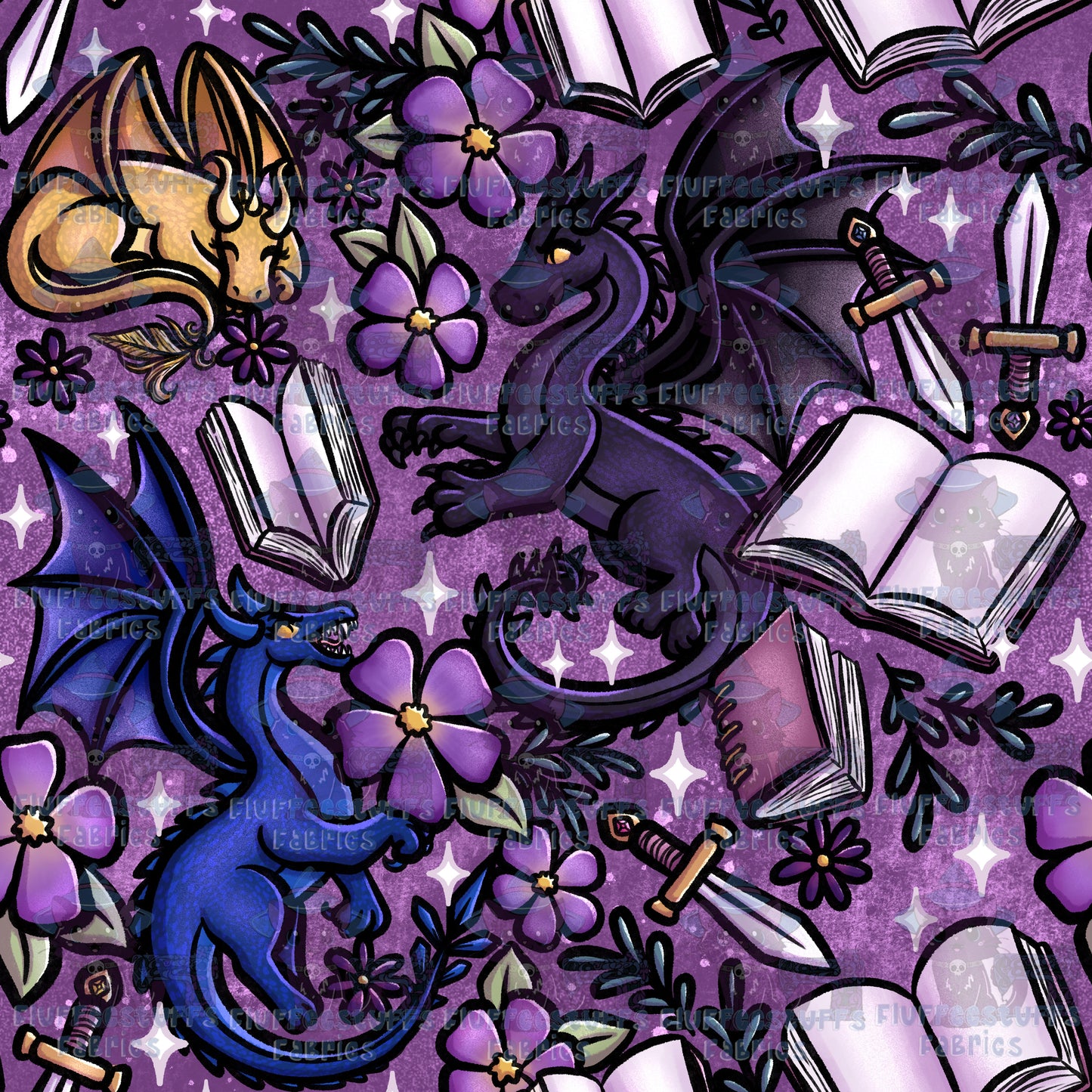Four Wing Dragon Trio Periwinkle