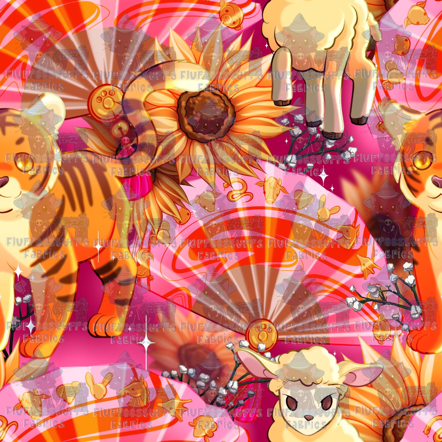 Fruit Zodiac Sheep and Tiger