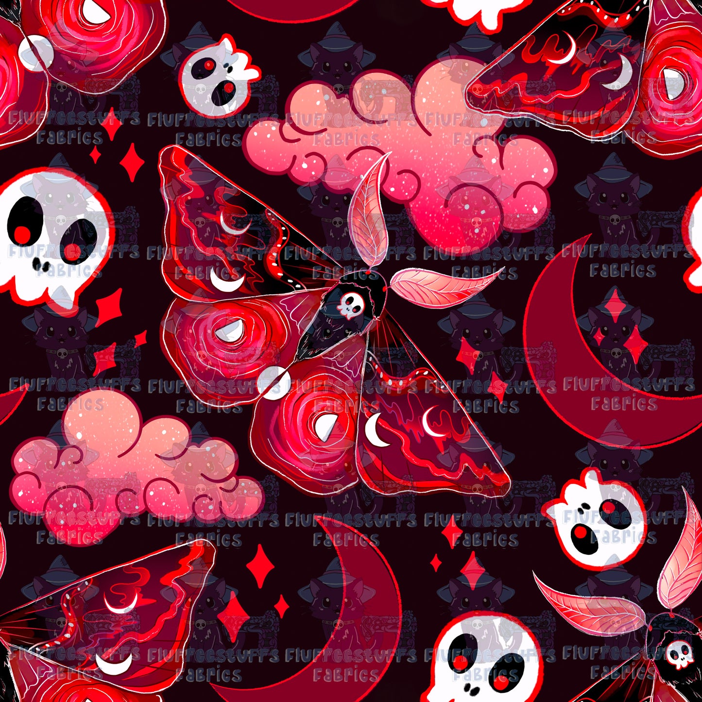Goth Moth Crimson