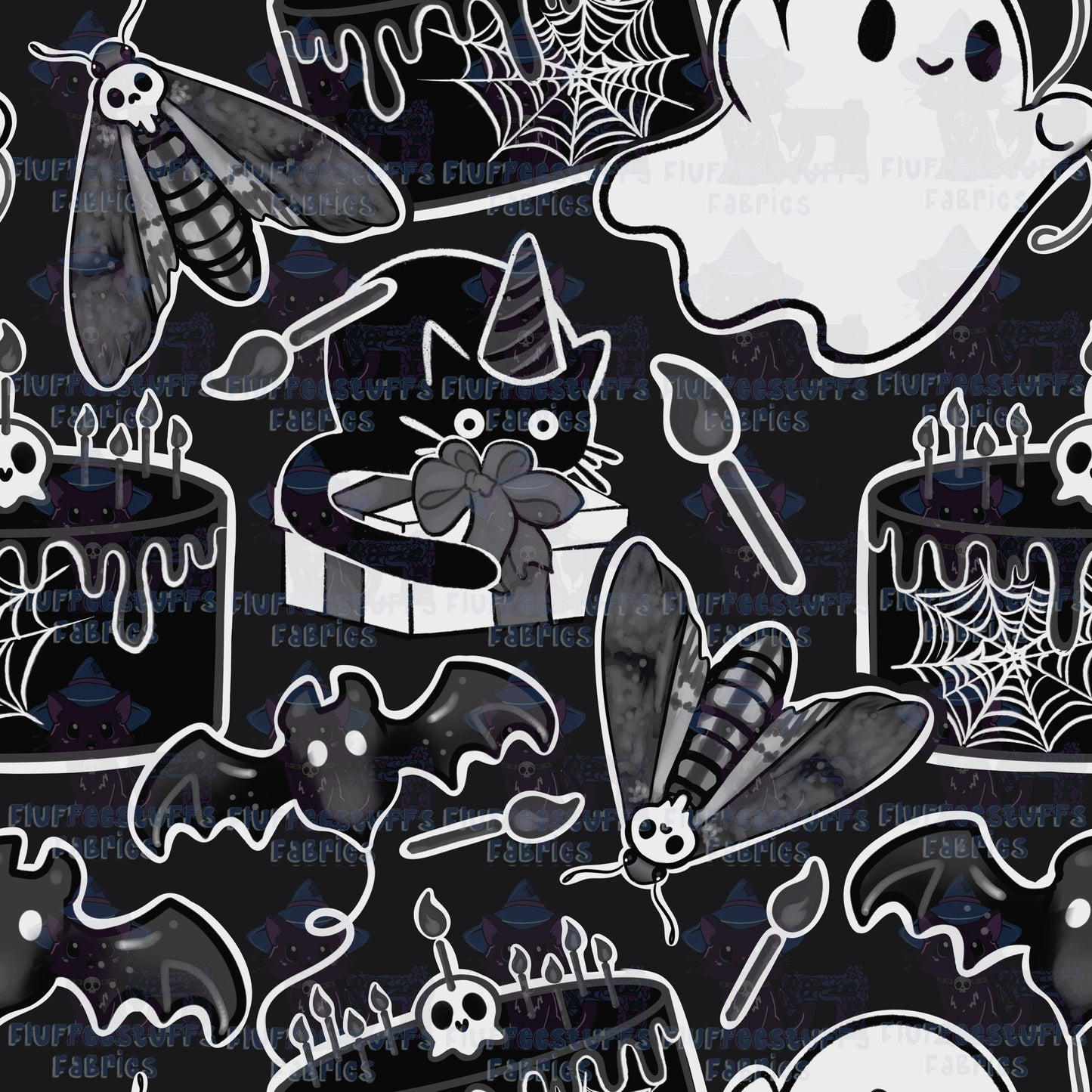 Haunted Birthday Monochrome