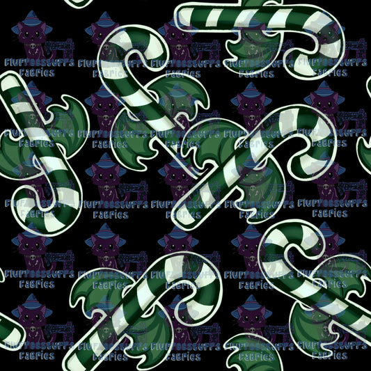 Haunted Candycanes Emerald