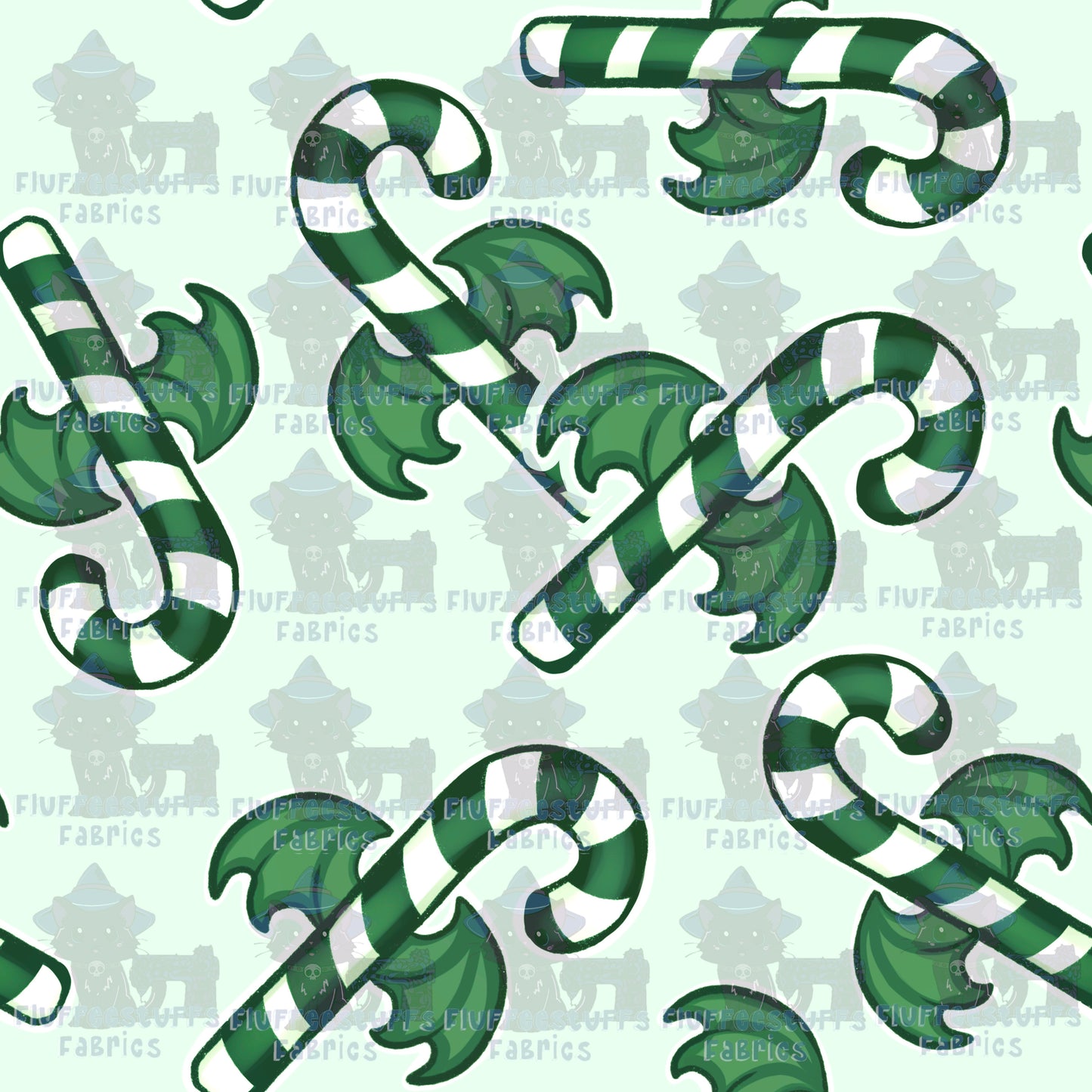 Haunted Candycanes Mint