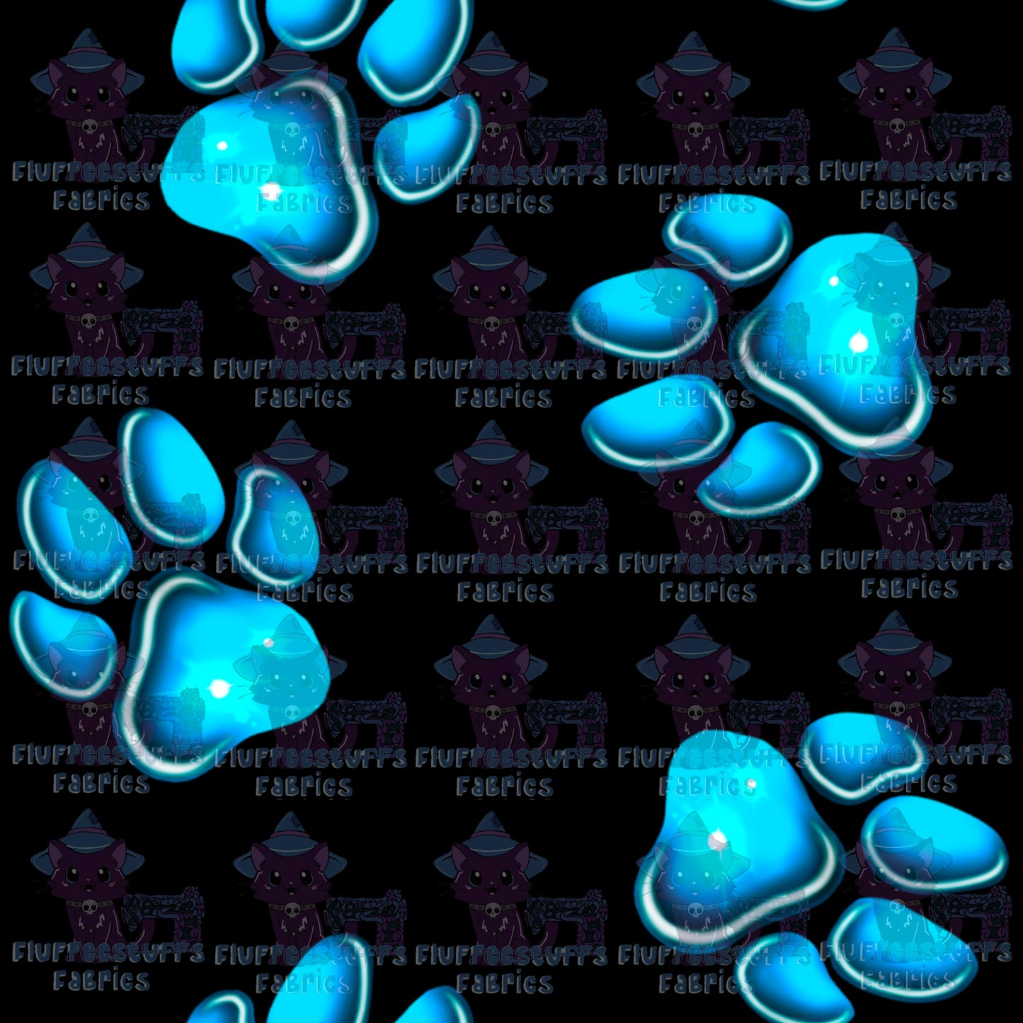 Heeler Sisters Blue Paw Prints
