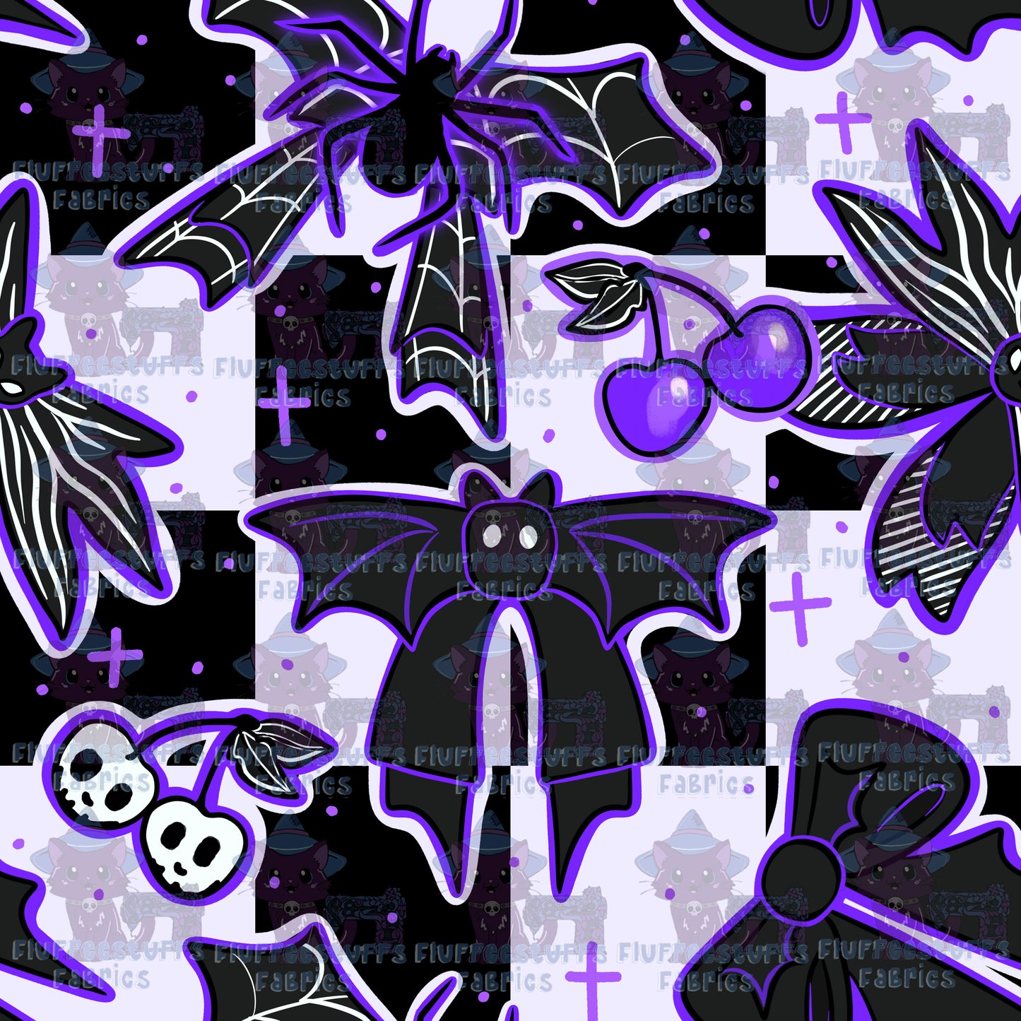 Hex Bows Purple Goth B