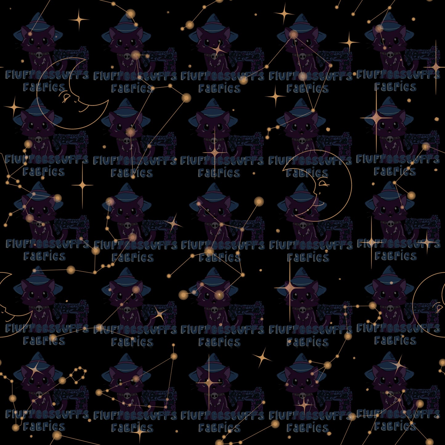 Hex Constellations Black and Gold