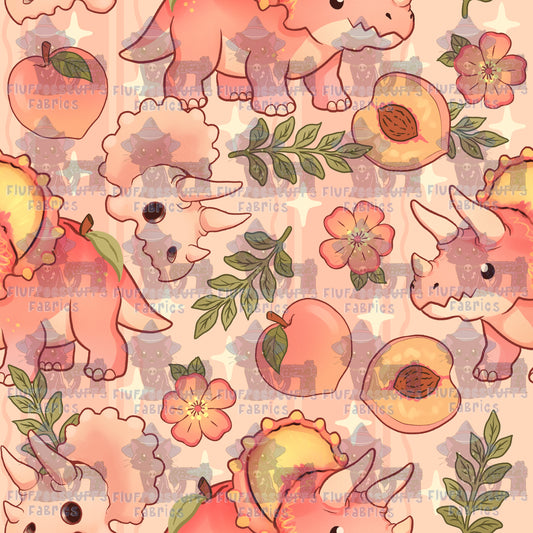 Hex Dinos Peach Triceratops