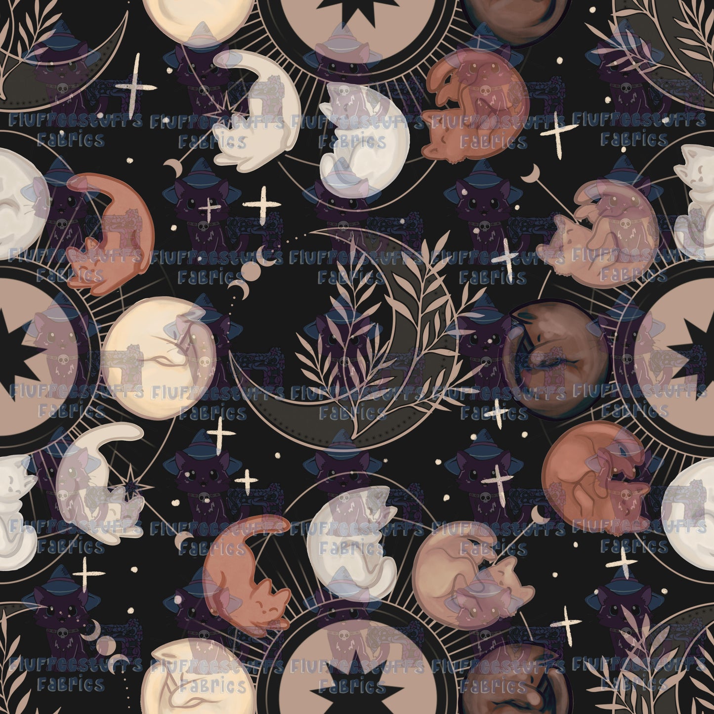 Kitty Moon Phases Night