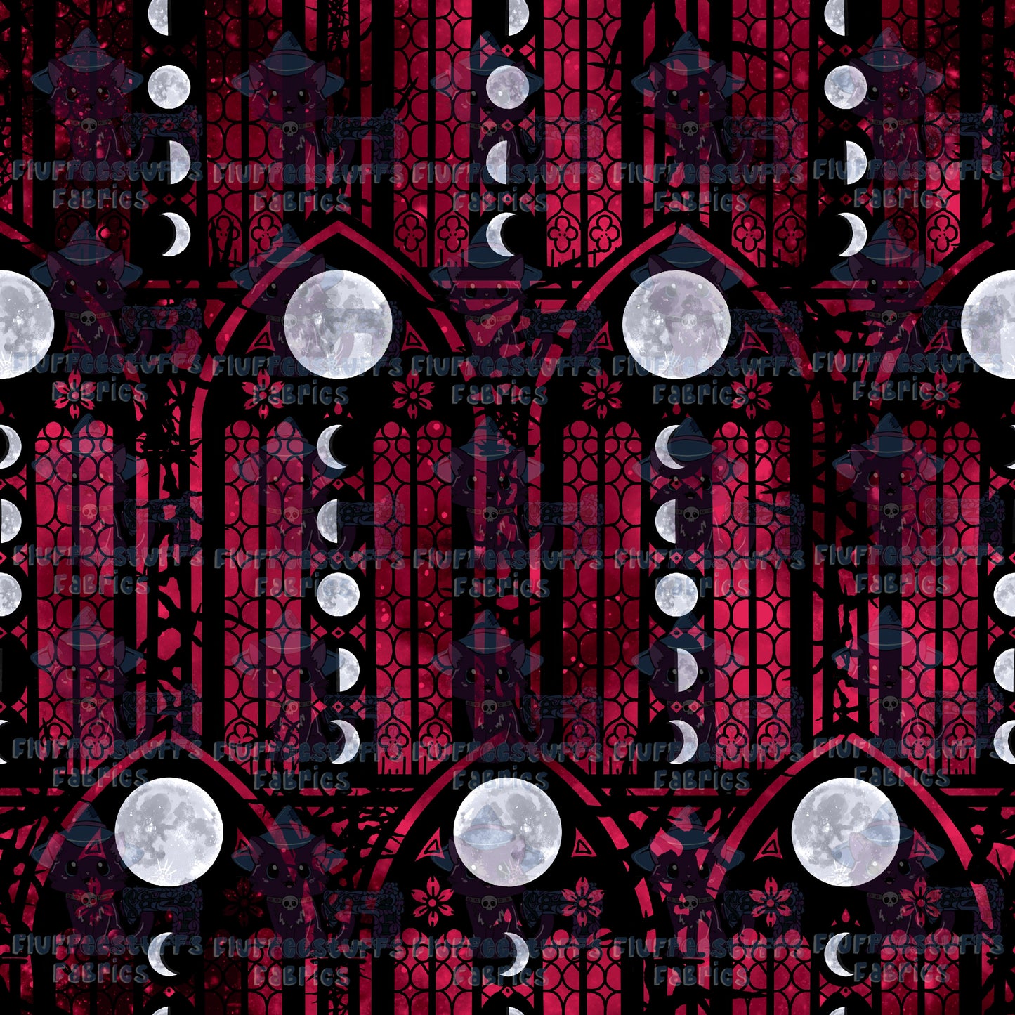 Lunar Stained Glass Crimson