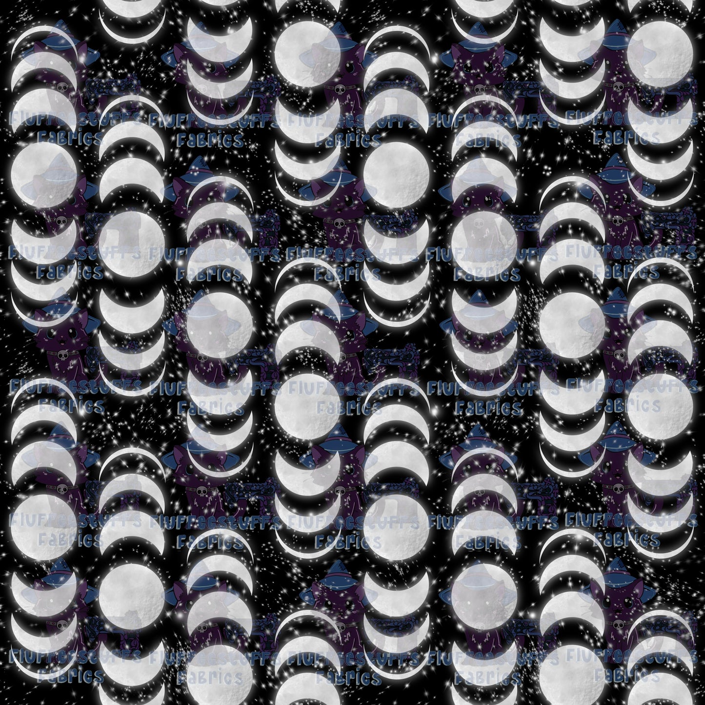 Moon Phases Black Small