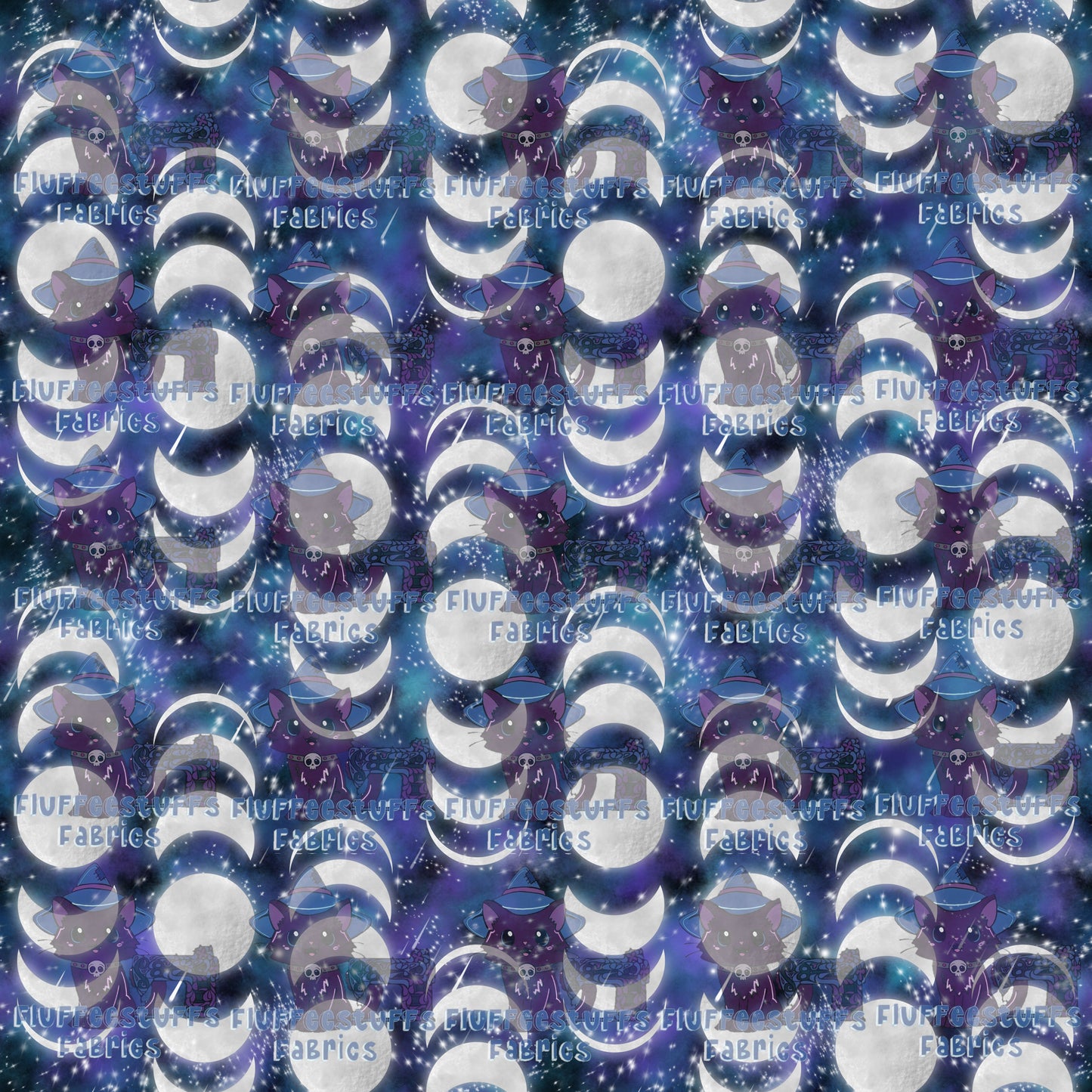 Moon Phases Blue Small