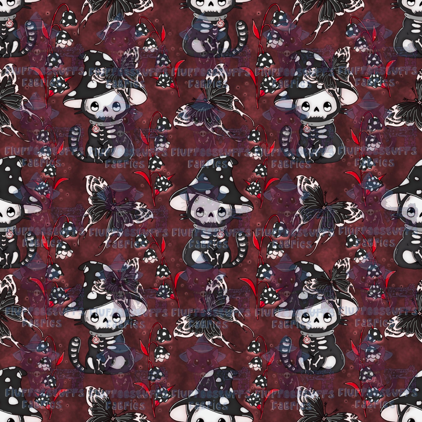 Mushroom Skeleton Kitty B