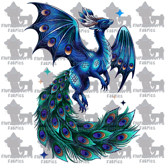 Panel Amber Dragon Peacock