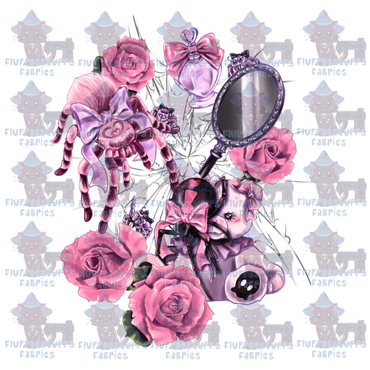 Panel Citrus Critters Rose Toed Spider Queen