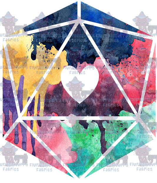 Panel D20 Watercolor Heart_