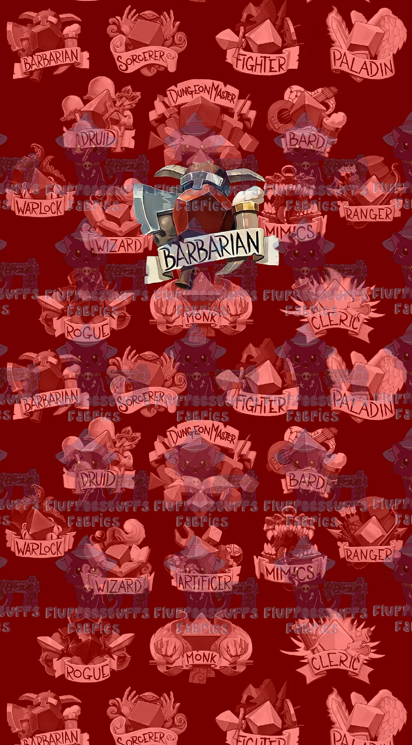 Panel DnD Class Barbarian Red