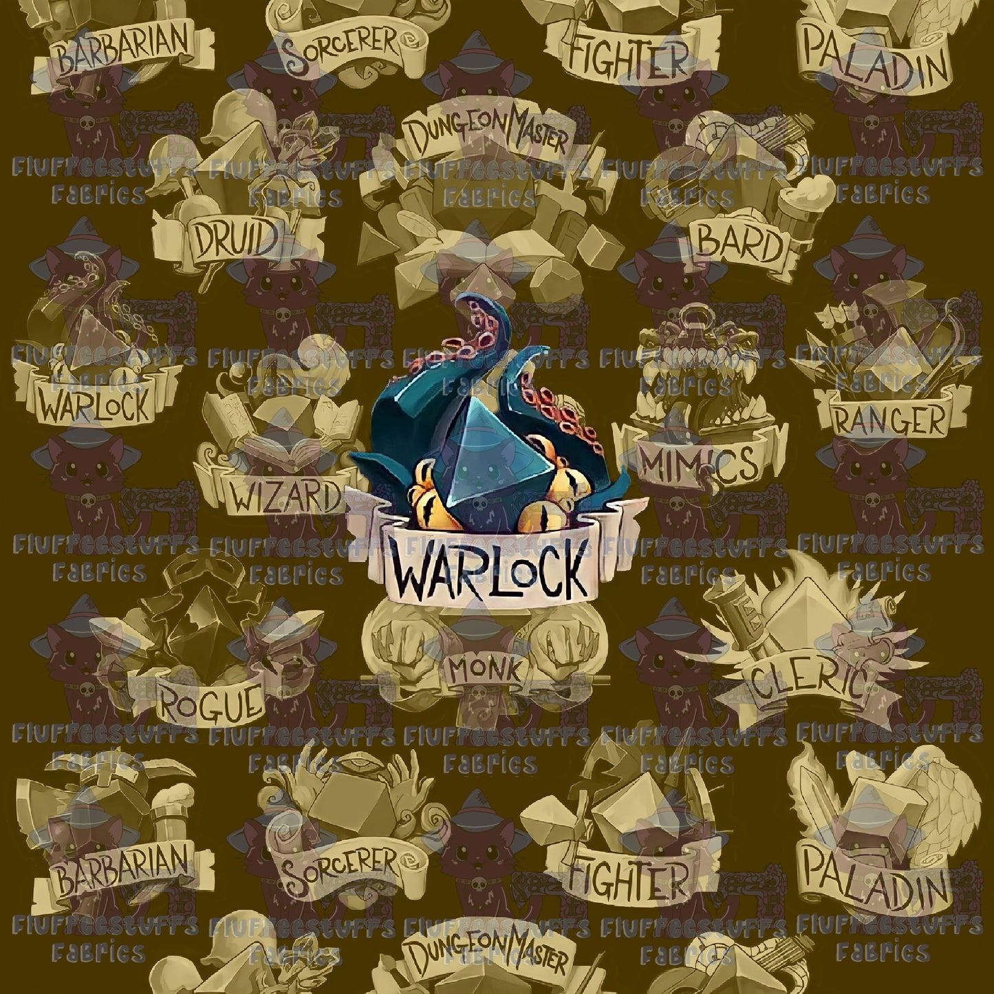 Panel DnD Warlock Gold