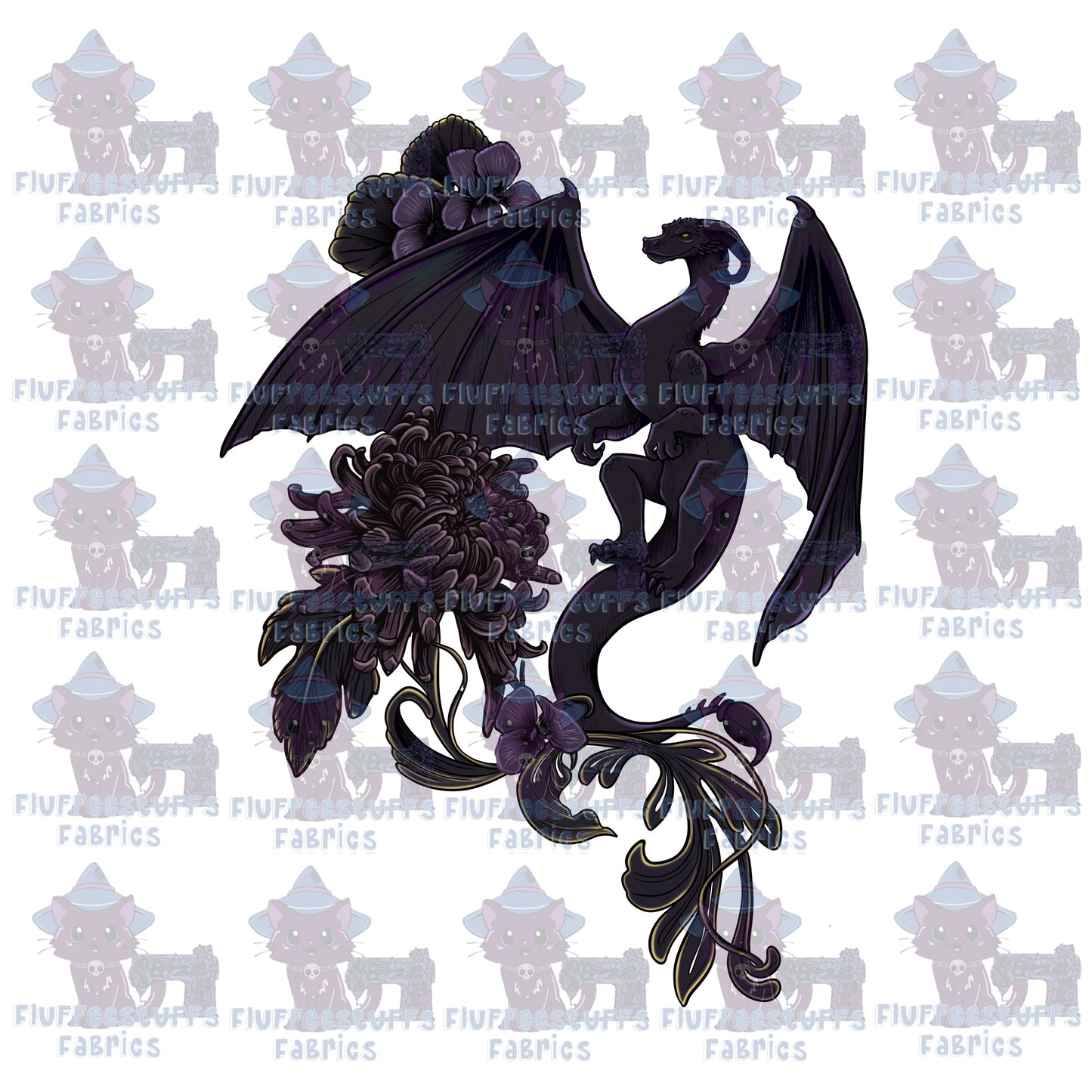 Panel Dragon Black Scorpion Tail