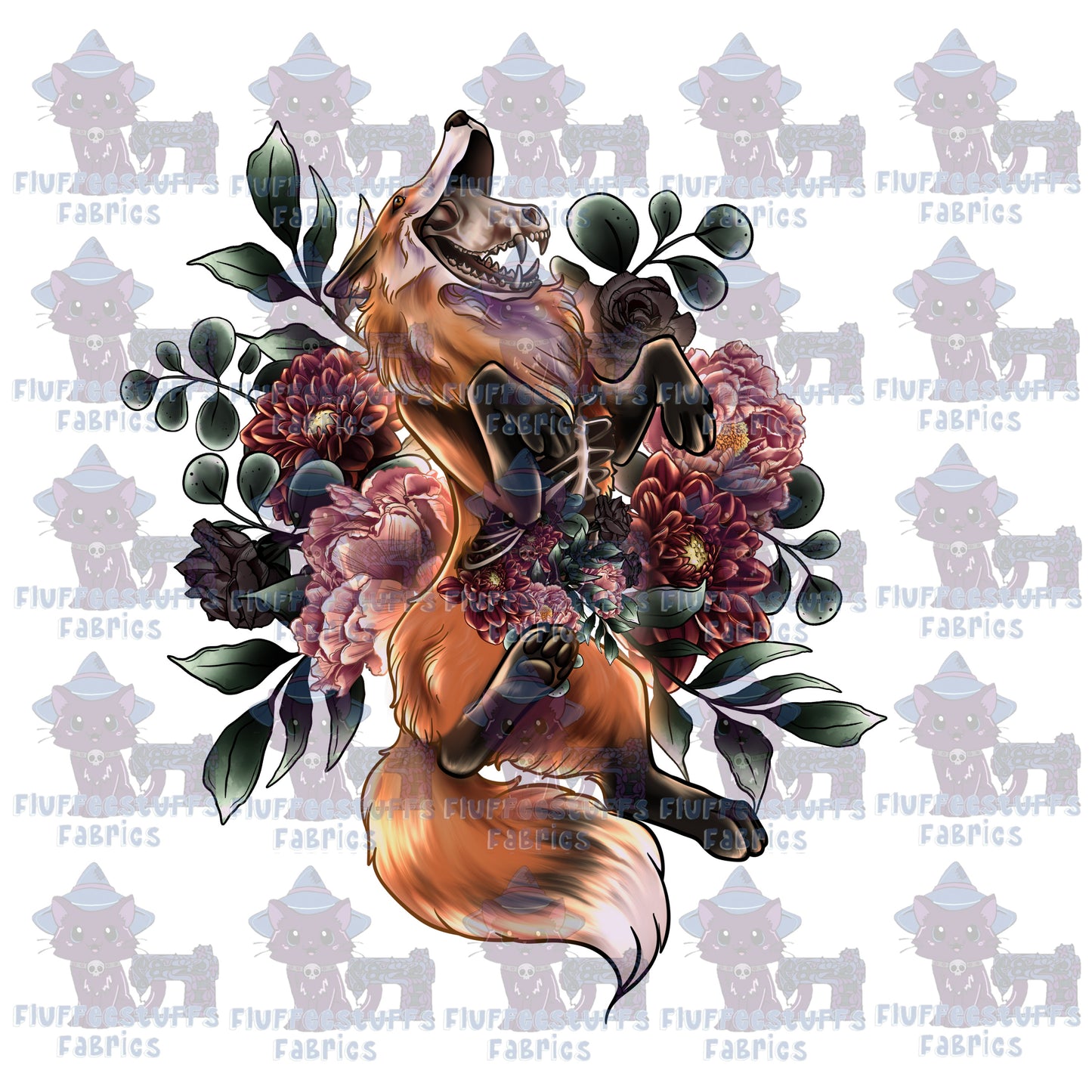 Panel Pawsitive Beasts Fox Red