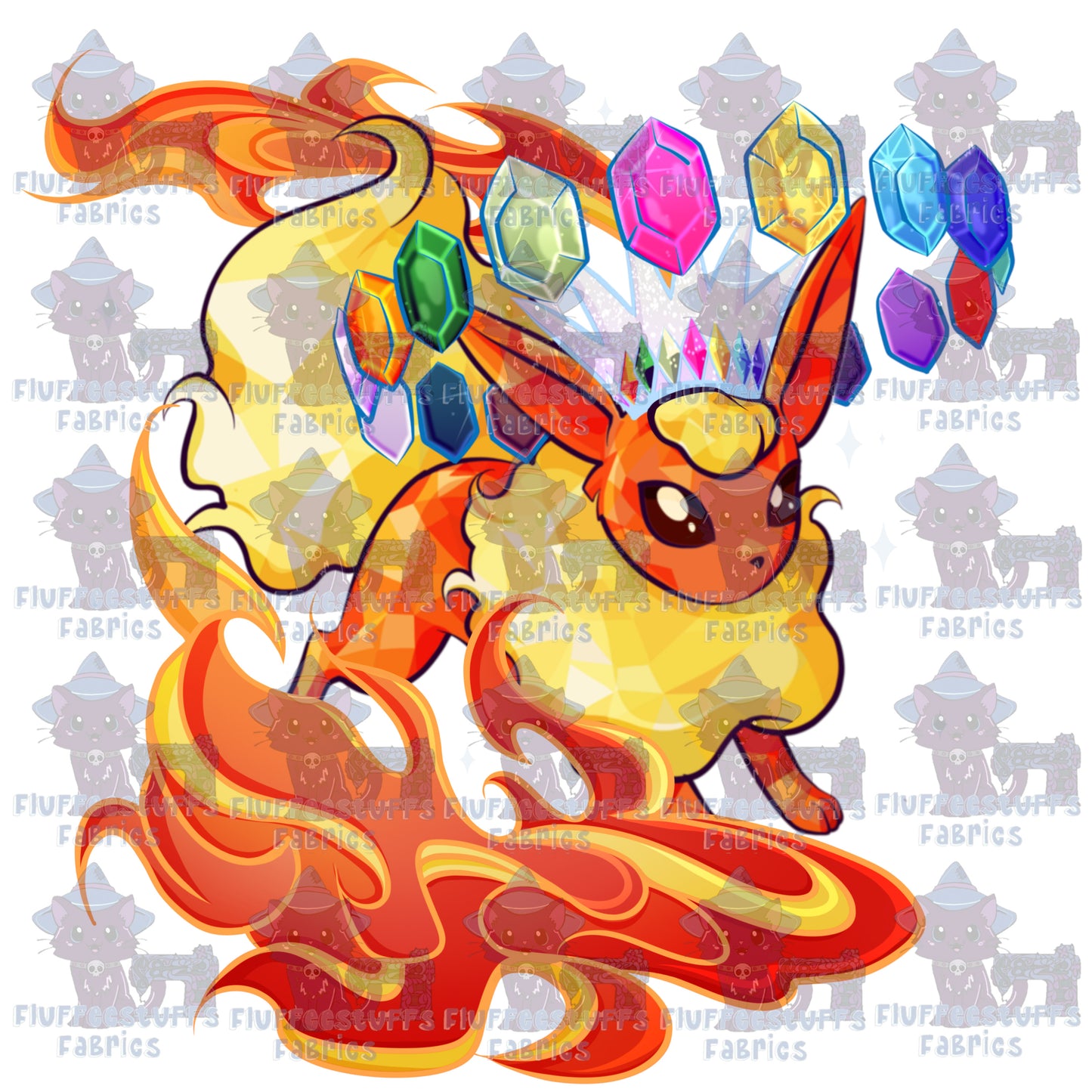 Panel Pocket Pals Crystal Fox Fire