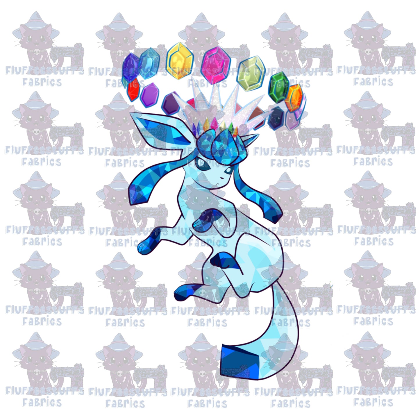 Panel Pocket Pals Crystal Fox Ice