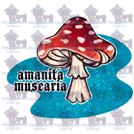 Panel Vintage Mushroom Amanita Muscaria