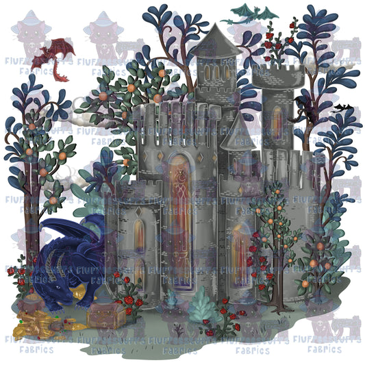 Panel Vintage Tapestry Dragon Lair