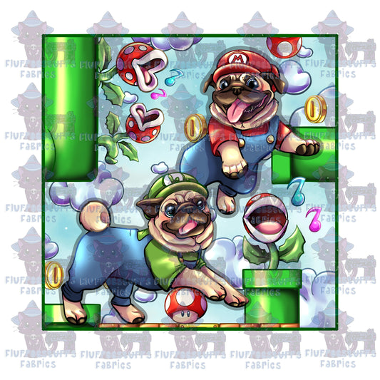 Panel_ Plumber Pugs Blue