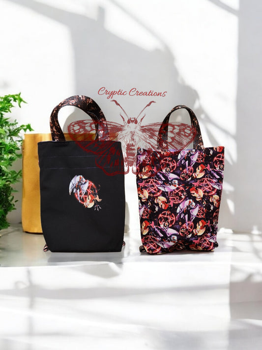 Hazbin Charlie and Vaggie Mini Drawstring Bag