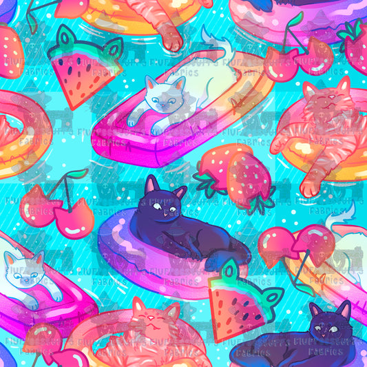 Poolside Floaties Kitty Day