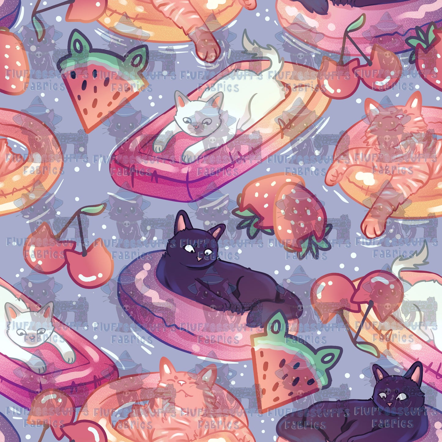 Poolside Floaties Kitty Muted