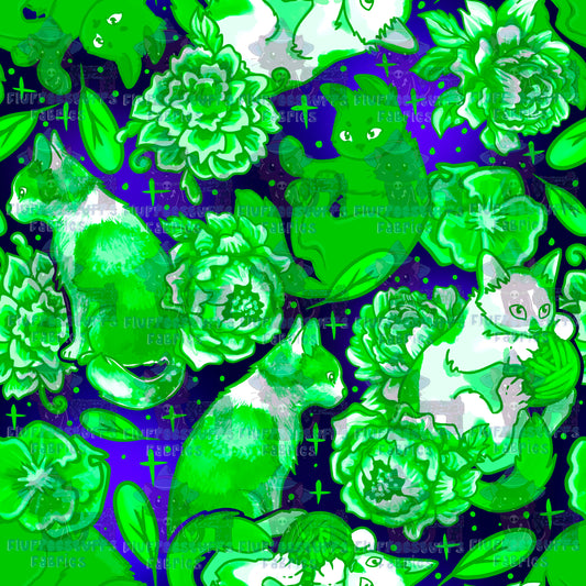 Porcelain Cats Uranium Green