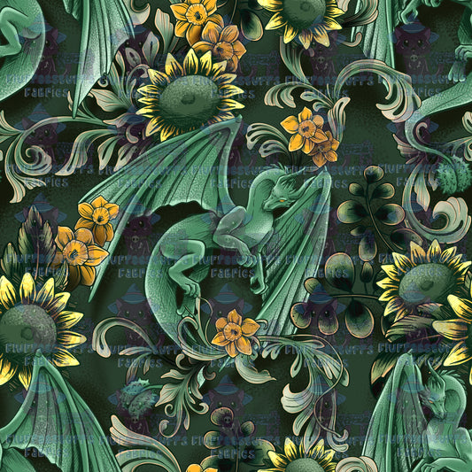 Porcelain Dragons Green Club Tail