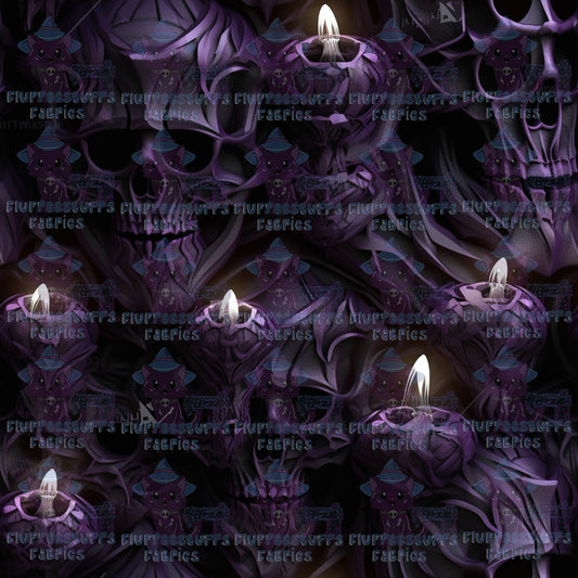 Purple Candle Skulls