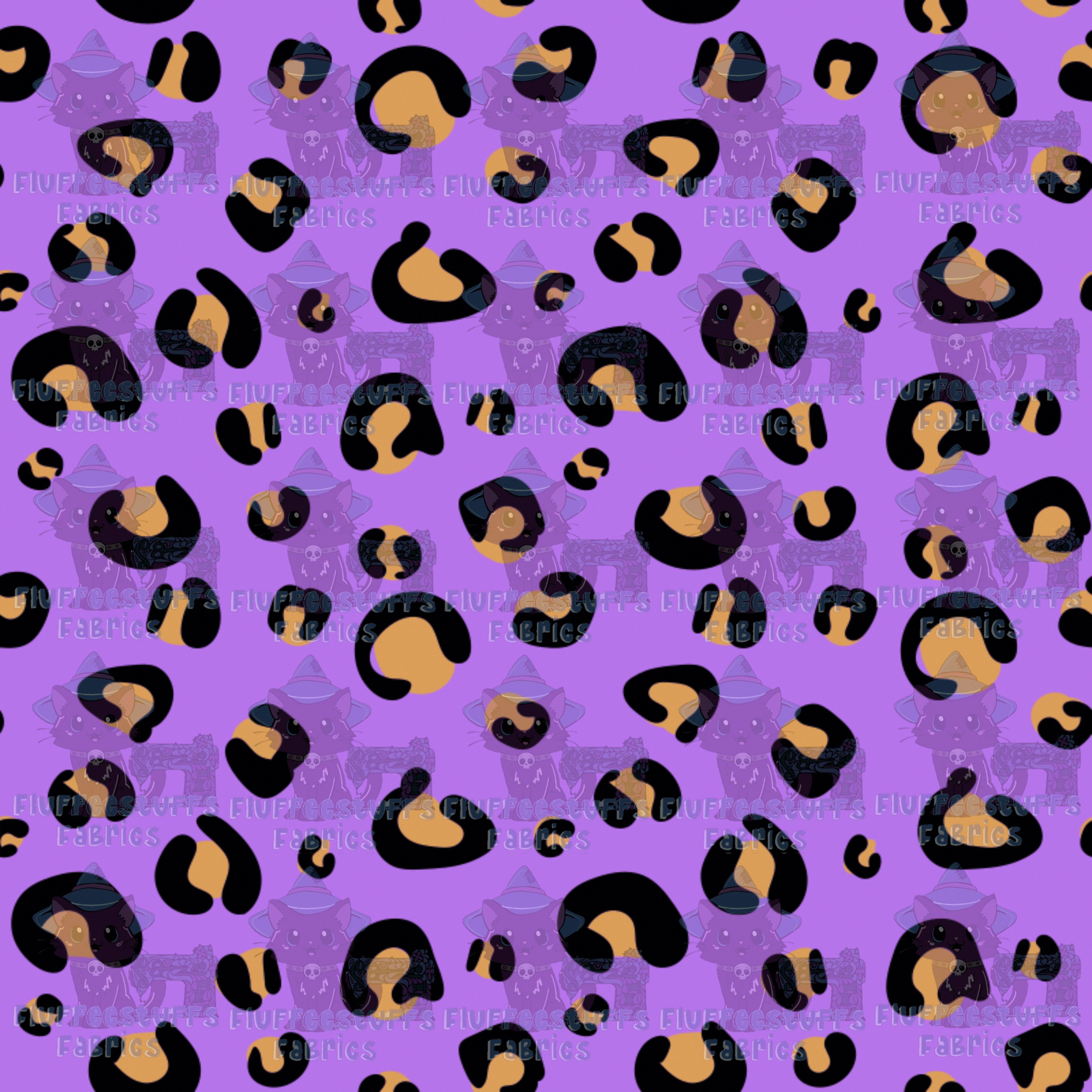 Leopard Pattern Fluf Purple Leopard Print – FluffeeStuffs Fabrics