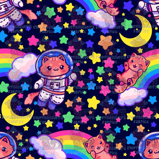 Rainbow space kitties-1