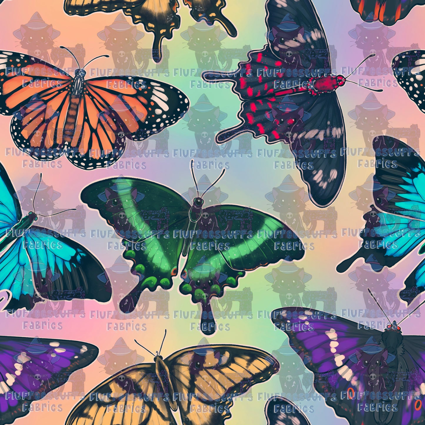 Royal Butterflies Pastel