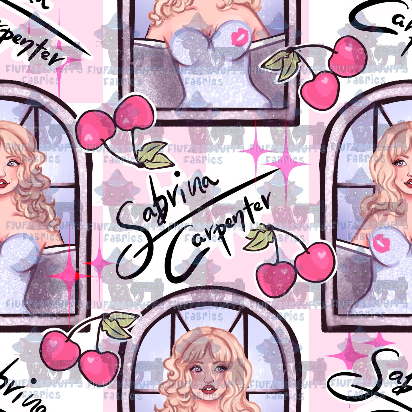 Sabrina Carpenter Pink Checks