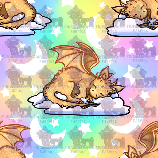 Sleepy Gold Dragon Rainbow