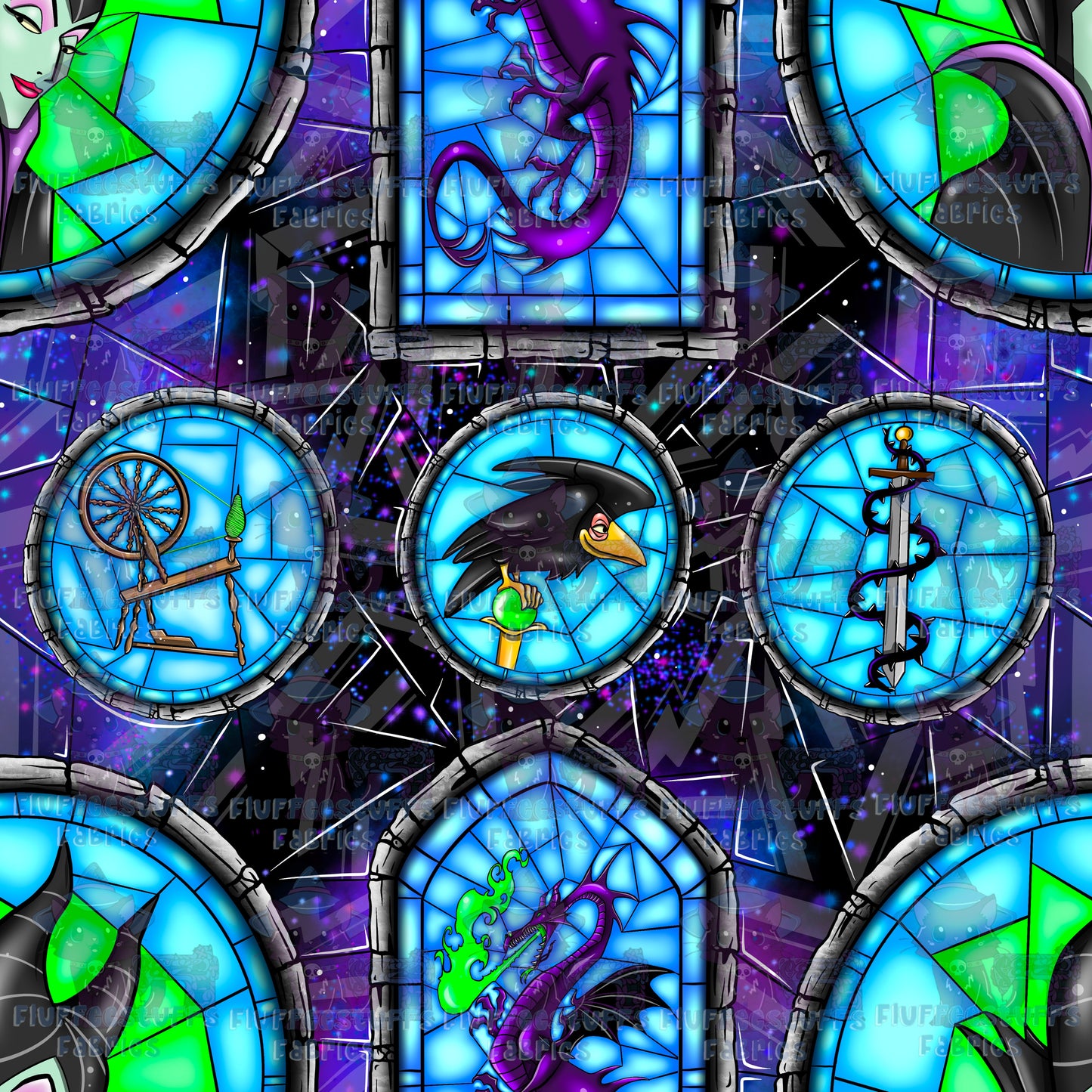 Stained Glass Dragon Sorceress